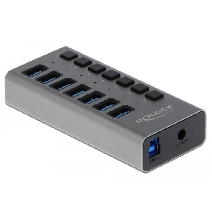 DELOCK Externer SuperSpeed USB Hub mit 7 Ports + Schalter 0 DELOCK Externer SuperSpeed USB Hub mit 7 Ports + Schalter 0