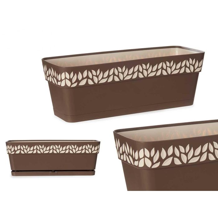 Jardinera Plastico 50Cm Cloe Marron Stefanplast (12 Unidades) Jardinera Plastico 50Cm Cloe Marron Stefanplast (12 Unidades)