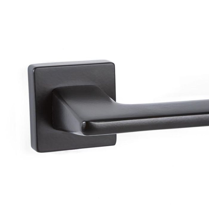 SYSTEM Roseta Zamak Modelo Zetta Acabado Negro Mate para Puertas 2