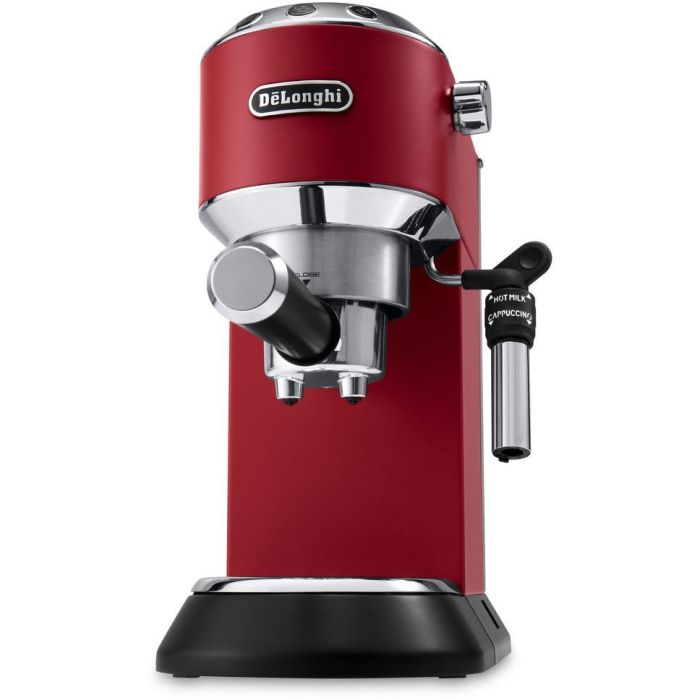 DeLonghi EC685.R Cafetera Espresso Dedica Style 1.1L 1300W con Espumador de Leche y Calentador de Tazas Roja 1