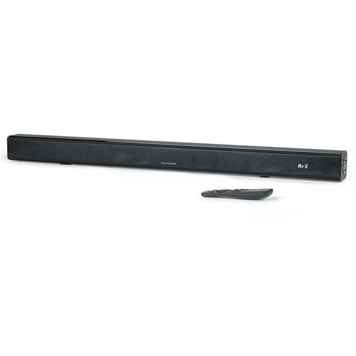 Barra de sonido - THOMSON - Negra - Bluetooth 5.3, 120W, Entrada TV ARC/CEC, USB, Ecualizador, Mando a distancia, Fuente de alimentación. 230V Barra de sonido - THOMSON - Negra - Bluetooth 5.3, 120W, Entrada TV ARC/CEC, USB, Ecualizador, Mando a distancia, Fuente de alimentación. 230V