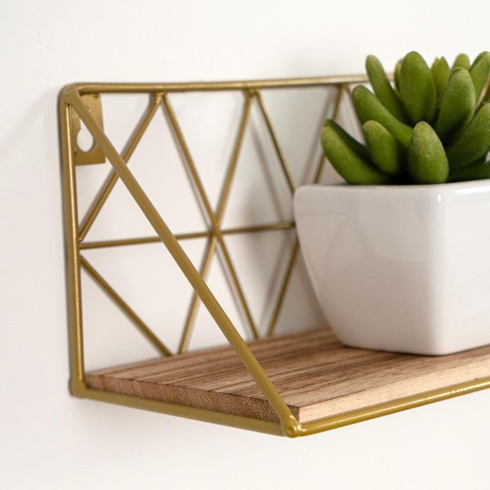 Vinthera Moa Estante Doble de Pared 40x12x12 cm Acero y Paulownia 3 Vinthera Moa Estante Doble de Pared 40x12x12 cm Acero y Paulownia 3