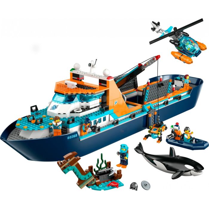 LEGO City 60368 The Arctic Exploration Ship, gran juguete de bote flotante para niños 1 LEGO City 60368 The Arctic Exploration Ship, gran juguete de bote flotante para niños 1