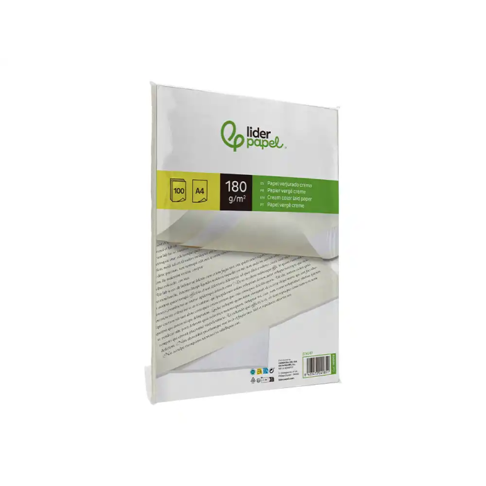 Liderpapel Papel Verjurado A4 180g/m2 Crema Paquete 100 Hojas 3