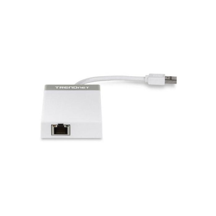 Hub USB 3.0 Trendnet TU3-ETGH3/ 3xUSB/ 1xRJ45/ Blanco y Gris 3