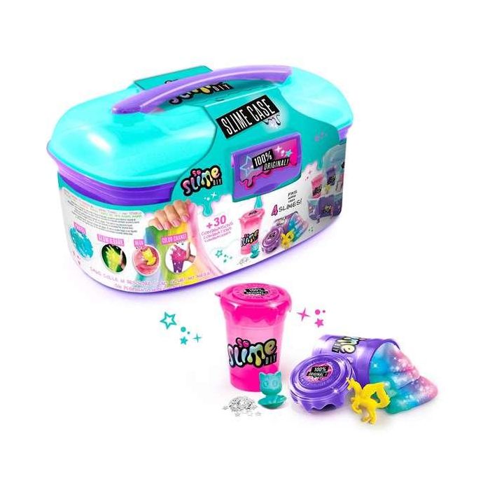 Maletin slime con 4 slime y accesorios ¡crea tu propio slime mezclando polvo con agua! 23,7x15,6x14,6 cm Maletin slime con 4 slime y accesorios ¡crea tu propio slime mezclando polvo con agua! 23,7x15,6x14,6 cm