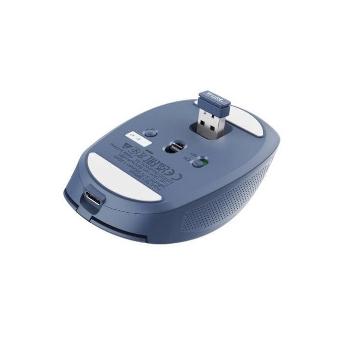 Ratón Inalámbrico por Bluetooth Trust Ozaa Compact Wireless/ Batería recargable/ Hasta 3200 DPI/ Azul 4