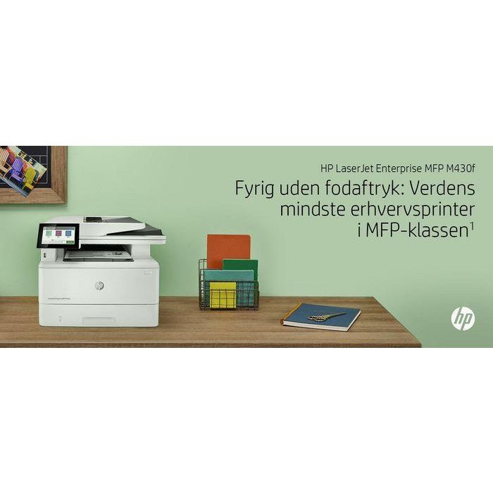 HP LaserJet Enterprise M430f Impresora Multifunción Láser Blanco y Negro, Imprime, Copia, Escanea y Envía Fax, A4, LAN, ADF 45