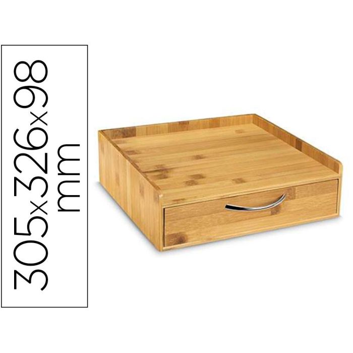 Soporte Para Capsulas De Cafe Cep Silva Bambu 1 Cajon 305x326x98 mm