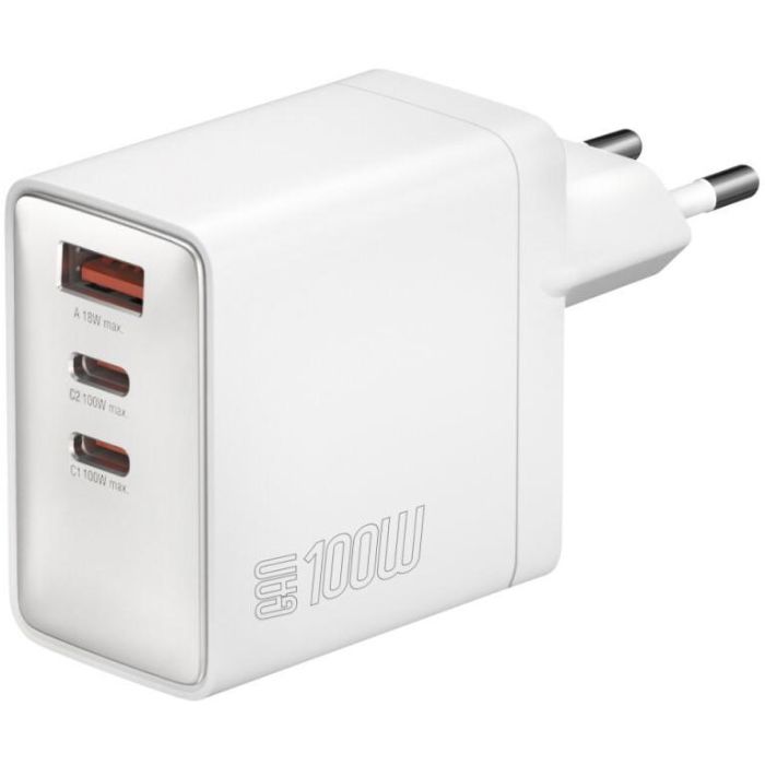 4smarts Cargador de red GaN Pocket 100W 2C+1A, blanco