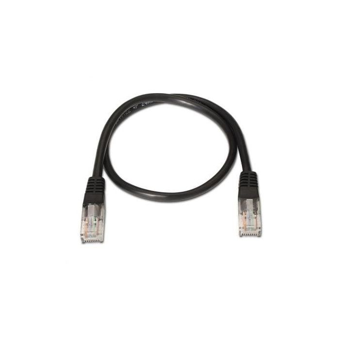 AISENS - CABLE DE RED LATIGUILLO RJ45 CAT.5E UTP AWG24, NEGRO, 3.0M 1