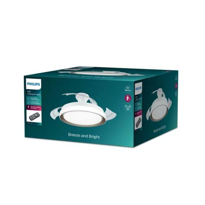 Ventilador de Techo con Luz Philips 929004081801 Blanco Dorado (4000 K) (2700 K) 1 Ventilador de Techo con Luz Philips 929004081801 Blanco Dorado (4000 K) (2700 K) 1