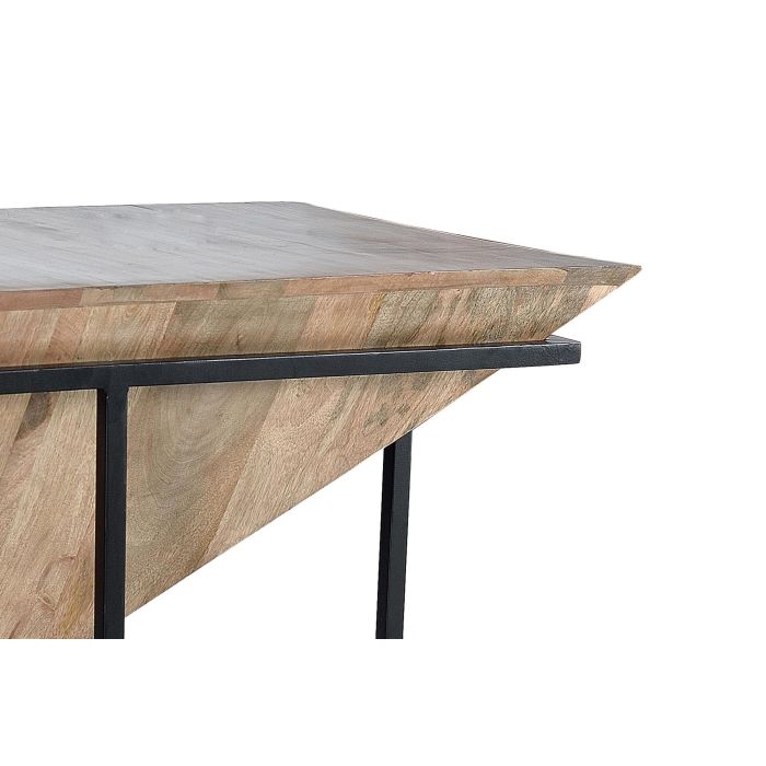 Giner y Colomer Mesa de Centro de Madera de Mango y Metal 100 cm Natural 1 Giner y Colomer Mesa de Centro de Madera de Mango y Metal 100 cm Natural 1