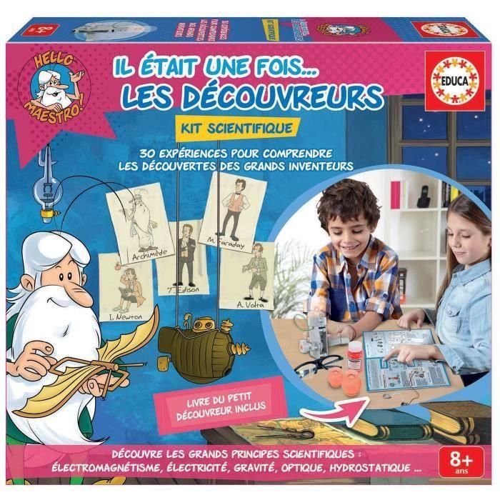 Educa Kit de Experimentos Científicos Érase una vez... Los Descubridores - Aprende los principios detrás de inventos de Arquímedes, Newton, Volta 2 Educa Kit de Experimentos Científicos Érase una vez... Los Descubridores - Aprende los principios detrás de inventos de Arquímedes, Newton, Volta 2