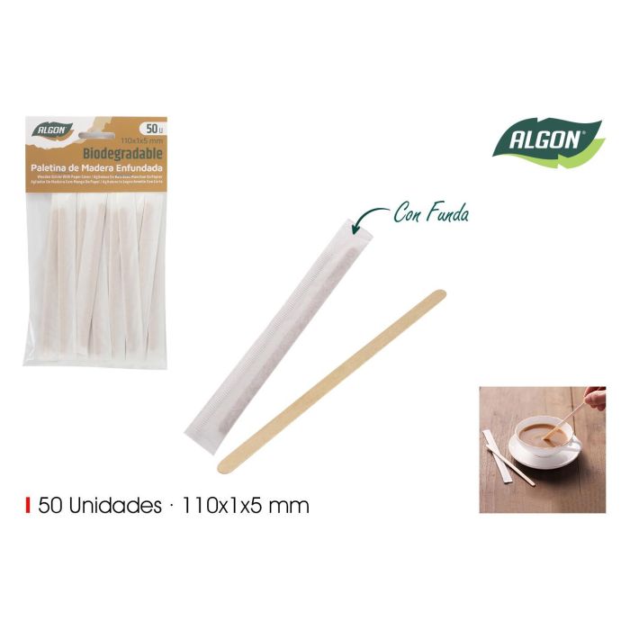 Set de 50 paletinas de madera con forma 110x1x5 mm - Inde (24 Cajas) Set de 50 paletinas de madera con forma 110x1x5 mm - Inde (24 Cajas)