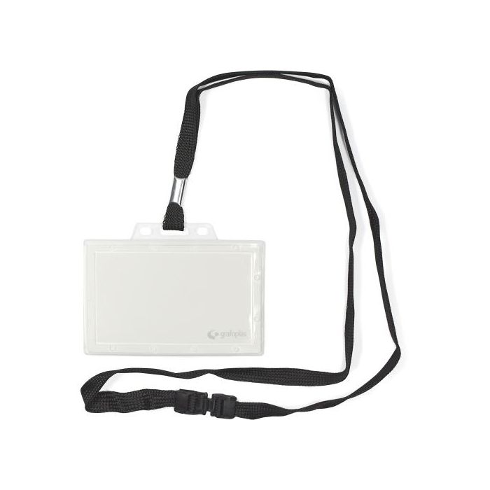 Funda Distintivo Grafoplas Pvc Con Cordon Negro 60X90Mm Paquete De 50