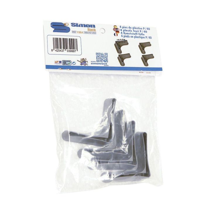 Simon Rack Bolsa 4 und. pies p/40 gris. para perfiles P40 2 Simon Rack Bolsa 4 und. pies p/40 gris. para perfiles P40 2