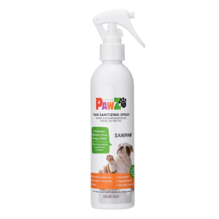 Pawz SaniPaw Spray Desinfectante y Limpiador de Patas para Perros 236ml - Elimina Bacterias, Olores, Mantiene Patas Sanas 5 Pawz SaniPaw Spray Desinfectante y Limpiador de Patas para Perros 236ml - Elimina Bacterias, Olores, Mantiene Patas Sanas 5