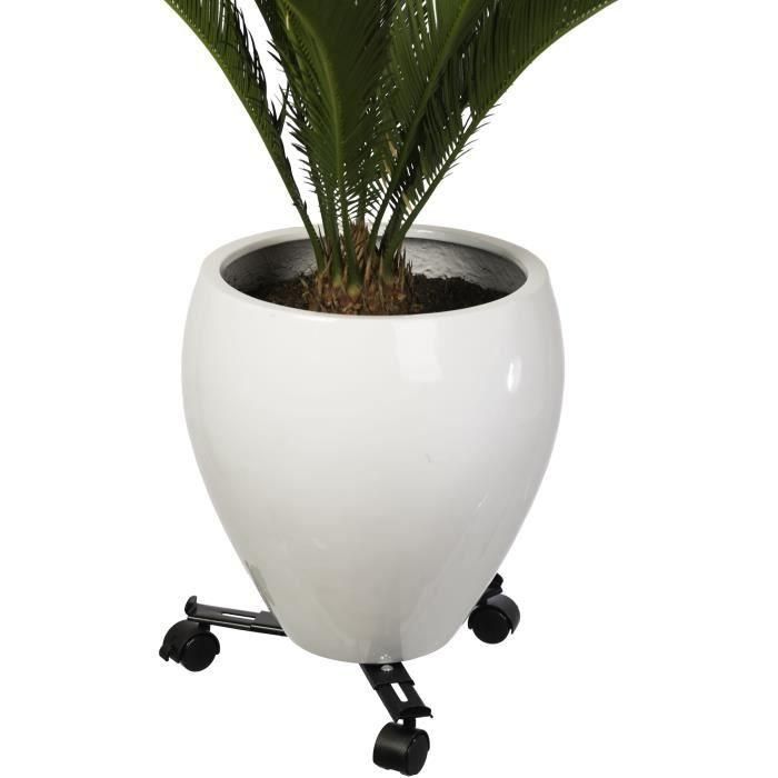 NATURE Estantería enrollable para plantas extensibles - Metal negro - H6 x 27/37 x 27/37 cm NATURE Estantería enrollable para plantas extensibles - Metal negro - H6 x 27/37 x 27/37 cm