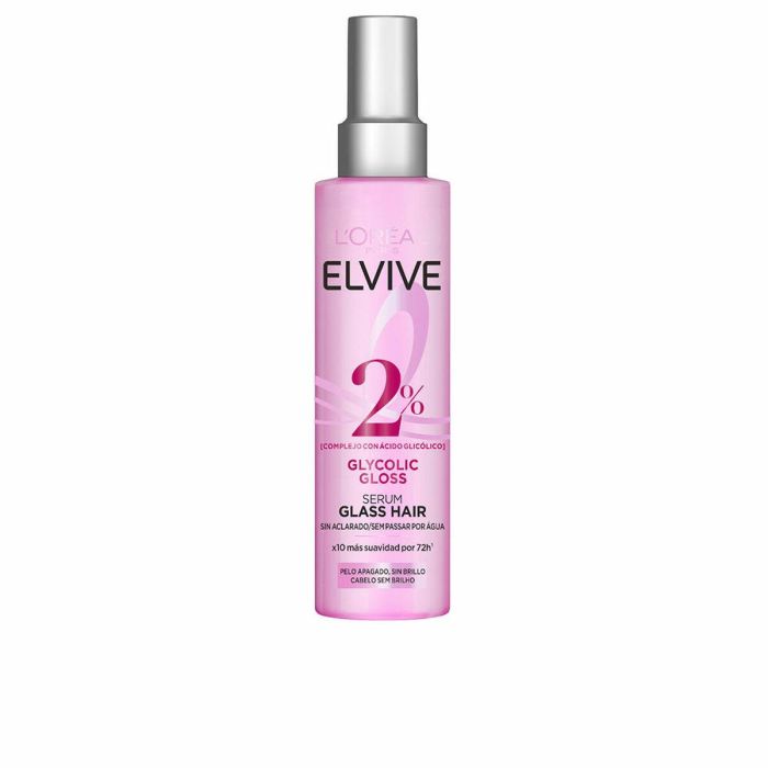 L'Oréal Paris ELVIVE GLYCOLIC GLOSS sérum iluminador con ácido glicólico 14% Gloss Complex para brillo intenso 150 ml