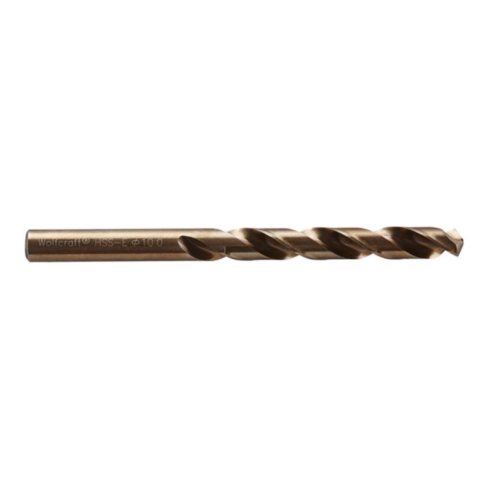 Wolfcraft Broca para Metal HSS Cobalto Rectificada Ø10 x 133 mm Longitud Trabajo 87 mm para Acero Inoxidable 130° Wolfcraft Broca para Metal HSS Cobalto Rectificada Ø10 x 133 mm Longitud Trabajo 87 mm para Acero Inoxidable 130°