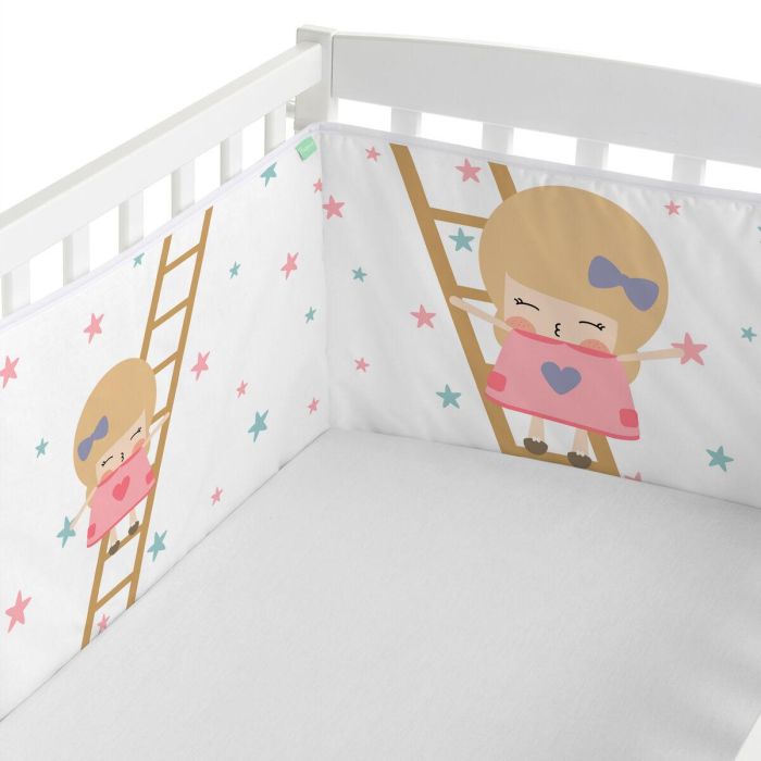 Protector de Cuna HappyFriday Happynois Moon dream Multicolor 210 x 40 cm 3