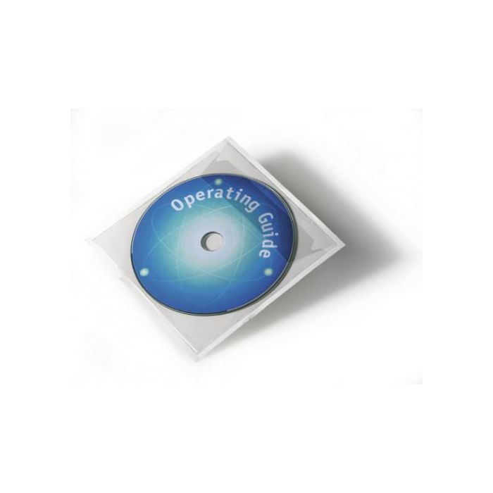 Durable 8080 PACK 10 Fundas para CD/DVD Adhesivas Transparentes 0 Durable 8080 PACK 10 Fundas para CD/DVD Adhesivas Transparentes 0