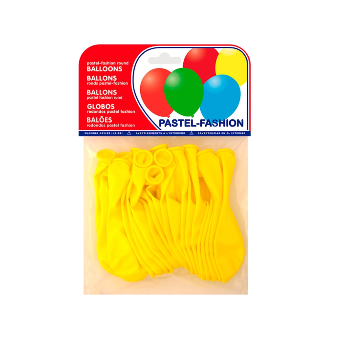 Blanca Globos 100% Latex Biodegradable Pastel Amarillo Bolsa 20 Unidades 1