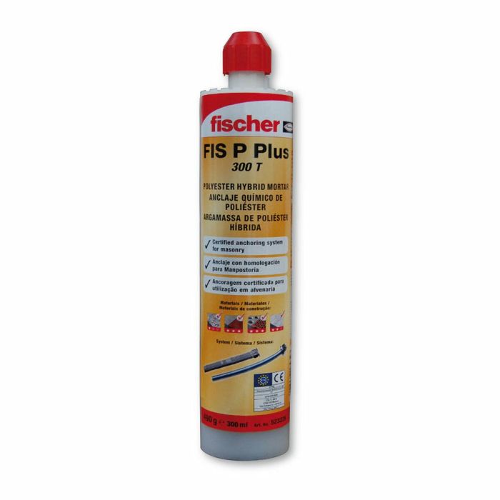 Fischer FIS P Plus 300T Anclaje Químico Resina Poliéster Sin Estireno para Fijación en Mampostería Hormigón y Cargas Exigentes, 300ml