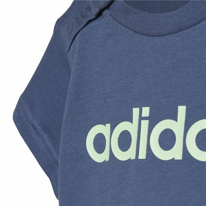 Conjunto Deportivo para Bebé Adidas I Lin Co Set Infantil Azul Gris 3