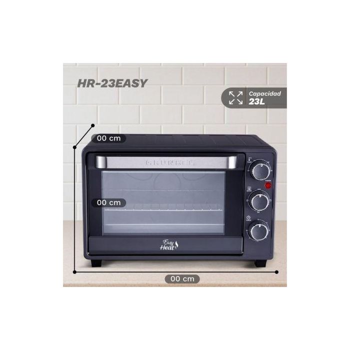 Horno de Sobremesa Grunkel HR-23EASY/ 1600W/ Capacidad 23L 3 Horno de Sobremesa Grunkel HR-23EASY/ 1600W/ Capacidad 23L 3