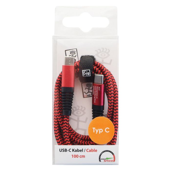 2GO 797195 Cable USB-C a USB-C de 1 m, USB 3.2 Gen 1, Carga y Datos, Nylon Trenzado, Color Rojo 1 2GO 797195 Cable USB-C a USB-C de 1 m, USB 3.2 Gen 1, Carga y Datos, Nylon Trenzado, Color Rojo 1