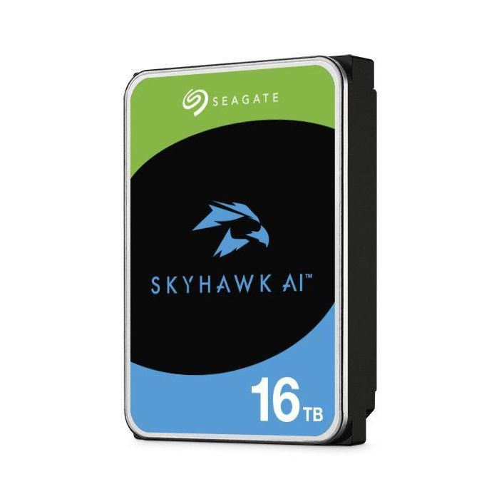 Seagate SkyHawk AI - Disco Duro 16 TB, 3.5", SATA III, Optimizado para Video y NVR con 32 Canales AI