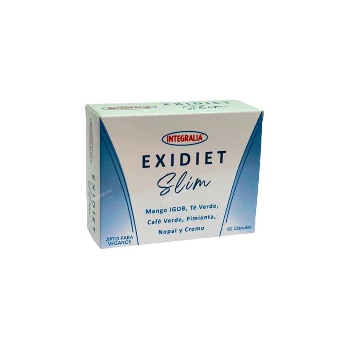 Exidiet Slim Control de Peso 60 Cápsulas - Con Mango Africano, Té Verde y Cromo para el Metabolismo Saludable