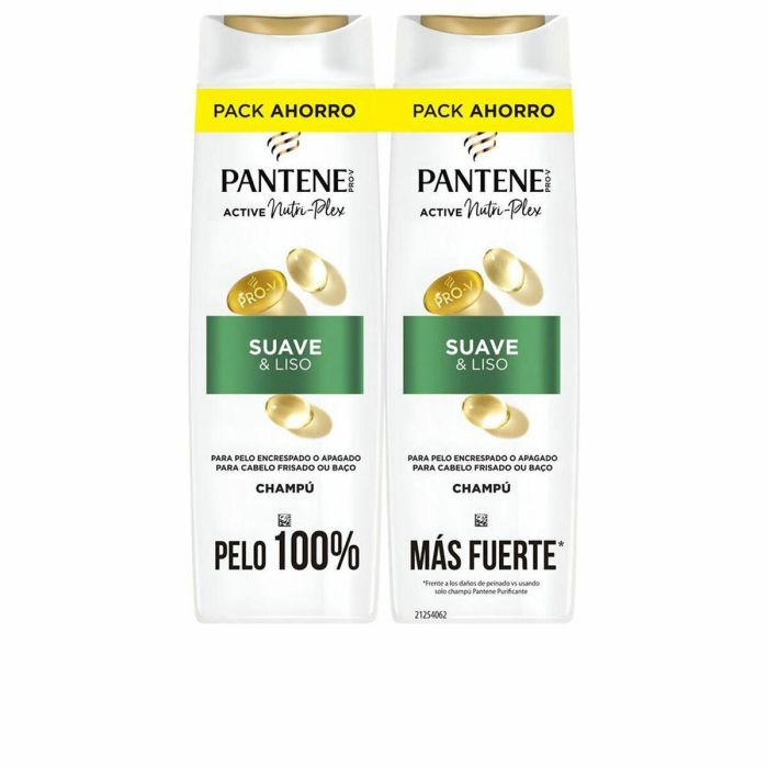 Pantene Champú Suave y Liso Pro-V Anti-Frizz para Cabello Seco Lote 2 x 325 ml