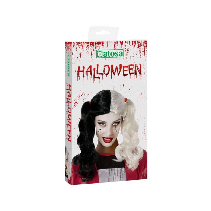 Peluca de Coletas Villana Rubia y Morena para Halloween, Cosplay y Carnaval 1