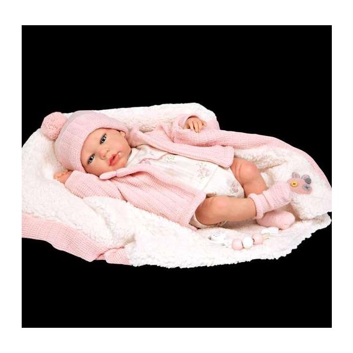 Muñeca reborn arias 40 cm marta rosa c/manta 2 Muñeca reborn arias 40 cm marta rosa c/manta 2