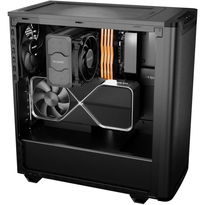 be quiet! PURE BASE 501 Caja PC Midi Tower Airflow con Ventana Vidrio Templado Negra ATX USB 3.2 Gen 2 4