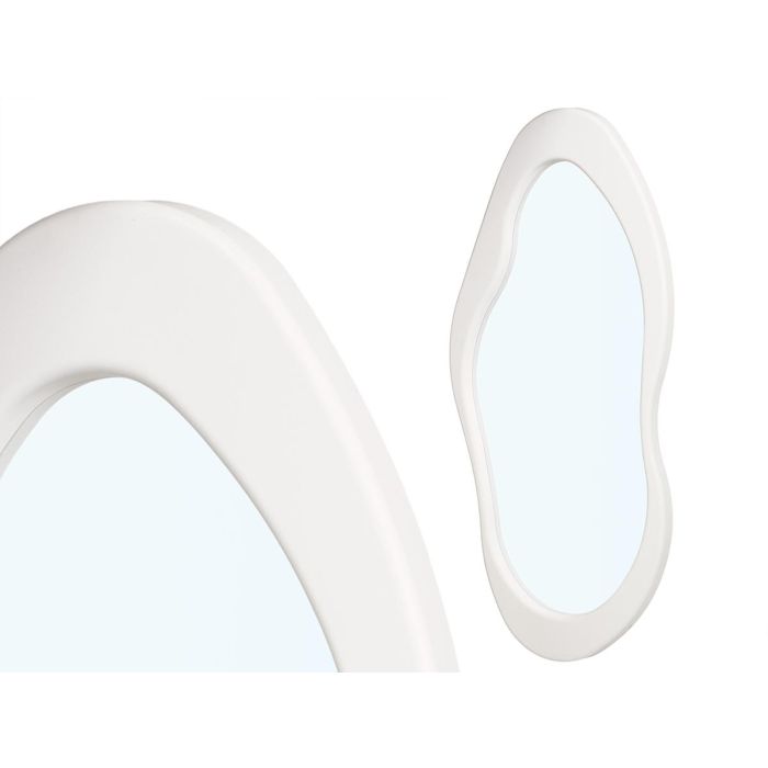 Giftdecor Espejo de Plástico Blanco Redondo 120 x 50 cm (Set de 2)