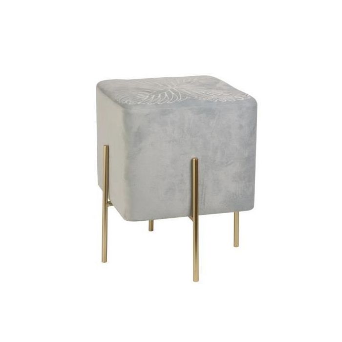 DKD Home Decor Reposapiés Azul Celeste Dorado 34 x 40 x 34 cm