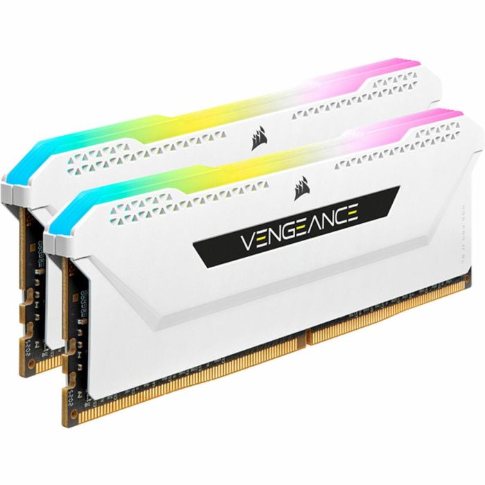 Corsair CMH32GX4M2D3600C18W Memoria RAM para PC DDR4 Vengeance RGB Pro SL 32GB (2x16GB) 3600MHz CL18 Blanca 2