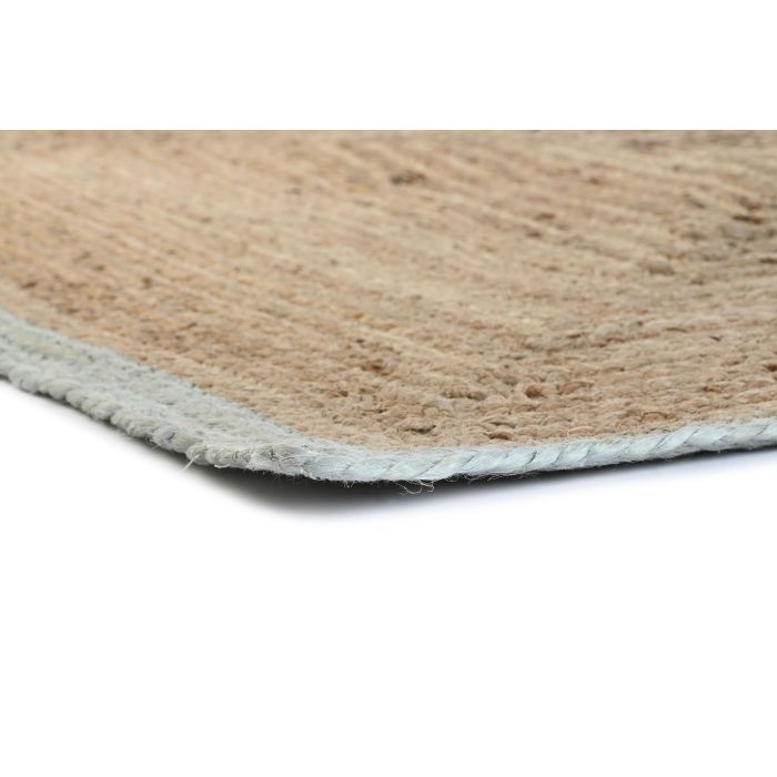 DKD Home Decor Alfombra Scandi Grein Natural de Yute y Algodón Marrón Claro Verde Jade 180x120 cm (Pack 2 Unidades) 3