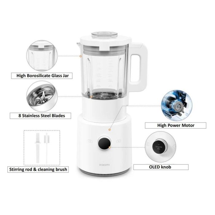 Batidora de Vaso Xiaomi Smart Blender Blanco 1000 W 1,6 L 1 Batidora de Vaso Xiaomi Smart Blender Blanco 1000 W 1,6 L 1