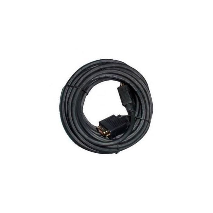 3Go CVGA10MM Cable VGA Macho - VGA Macho 10m Negro, Full HD 1080p, Apantallado con Ferritas 1