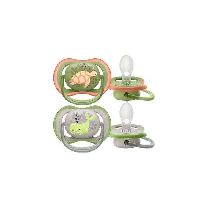Chupete Ultra Air 6-18 M Tortuga/Ballena Niño 2 Uds Scf085/6