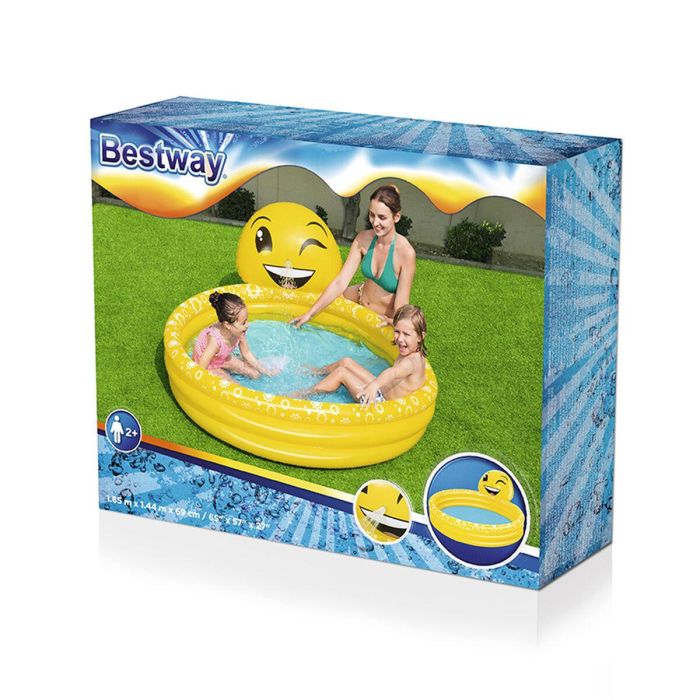 Bestway Piscina Hinchable Infantil Chorro Sonrisa 165x144x69 cm +2 Años Jardin 53081 13