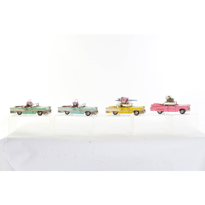 Vehiculo Decoracion Vintage DKD Home Decor Azul Verde Menta 10.5 x 9.5 x 25.8 cm (4 Unidades)