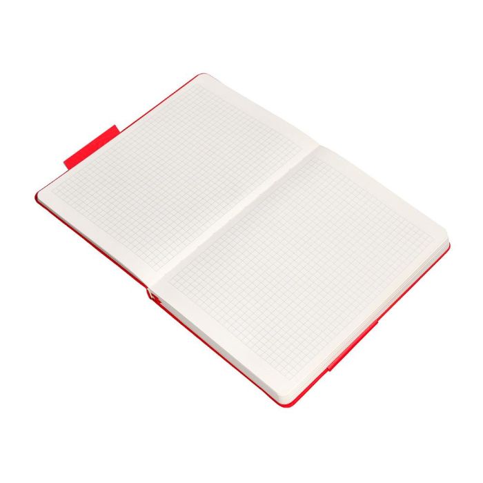 Cuaderno Con Gomilla Antartik Notes Tapa Dura A5 Hojas Cuadricula Rojo 100 Hojas 80 gr Fsc 8