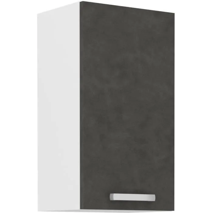 LASSEN Armario alto 1 puerta batiente Gris mate L 40 x P 31,6 x 72 cm