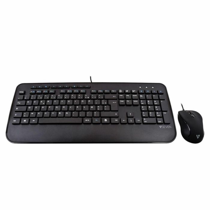 Teclado y Ratón V7 CKU300FR Negro Francés AZERTY 1 Teclado y Ratón V7 CKU300FR Negro Francés AZERTY 1